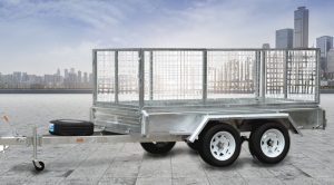 Dual axle tandem car trailer, mechanically braked 10 x 5 trailer